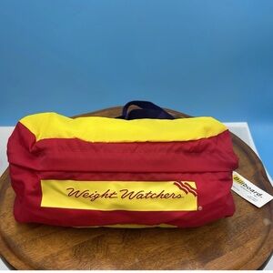 Weight Watchers Red Yellow Zip Exercise Waist Bag Fanny Pack Nylon Pouch 90s USA